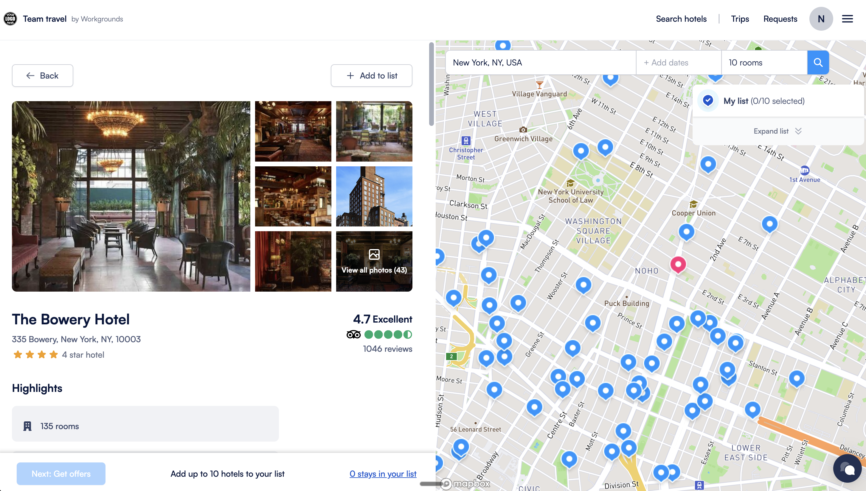 Hotel Search and Selection